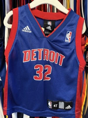 Richard Hamilton Detroit Pistons NBA Toddler Jersey Size 4T Adidas Blue Boys #32 - Image 1 of 4