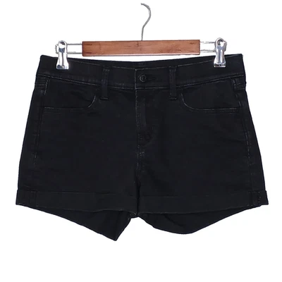 Old Navy Mujer Wow Puños Denim Pantalones Cortos Talla 6 Elásticos Negro tiro Medio Sólido Foto 1 de 4