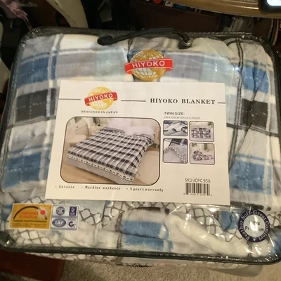 Manta de cama de lana de 2 capas 12 lb suave pesada reversible estilo coreano Raschel manta Foto 1 de 3