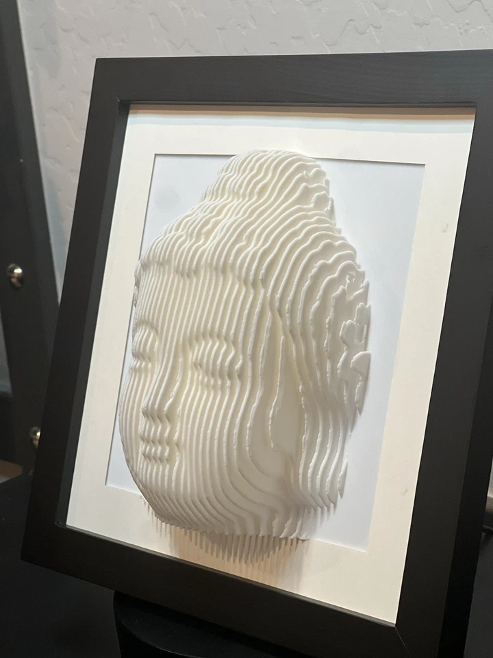 Arte de pared con marco 3D en capas de Buda Foto 1 de 4