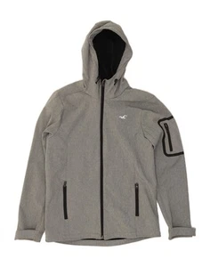 HOLLISTER Mens Hooded Windbreaker Jacket UK 40 Large Grey Polyester BV10 - Picture 1 of 3
