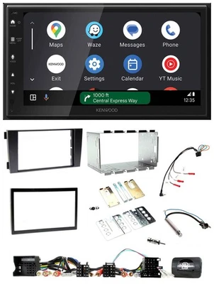 Kenwood DAB Bluetooth USB Lenkrad 2DIN Autoradio für Audi A6 C5 2001-2004 Aktivs - Bild 1 von 4
