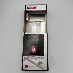 Barra de Toallero Delta Pivotal 8", Acabado Inoxidable Brillante 79908-SS -- Nueva - Imagen 1 de 4