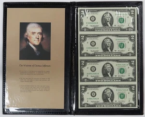 2003A $2 New York, NY FRN Uncut Sheet in World Reserve Monetary Exchange Folder - Picture 1 of 3