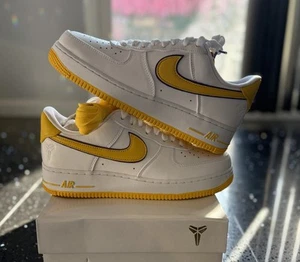 Size 15 - Nike Kobe Bryant x Air Force 1 Retro QS Low Lakers Home - Picture 1 of 5