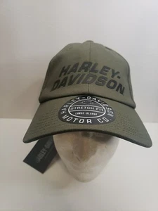 NWT Harley-Davidson hat Green G Baseball Cap 97643-24VM/000L Men Large - Skull - Picture 1 of 11