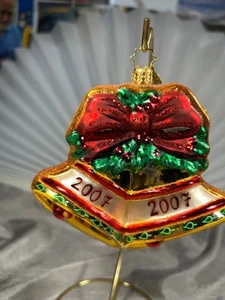 VINTAGE RADKO ORNAMENT 2007 -GLOCKEN MIT SCHLEIFE -3,5" - Bild 1 von 3