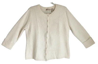 DE COLECCIÓN Apostrophe Hong Kong Mujer XL Suave Angora/Nylon Cárdigan Suéter Foto 1 de 4