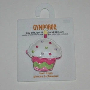 Gymboree Birthday Shop Cupcake Hair Clip size 2 3 4 5 6 7 8 9 10 11 12 NWT - Picture 1 of 1