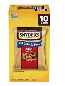Snyder's of Hanover, 100 Calorie Mini Pretzels, Individual Packs, 10 Ct (pack 1)