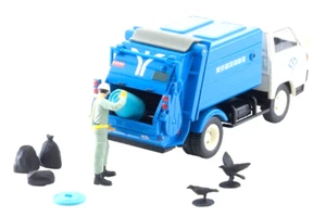 TOMYTEC TLV NEO 1/64 Mitsubishi Fuso Canter Garbage Truck w/ Figures Japan - Picture 1 of 7