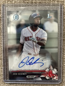 2017 Bowman Chrome Josh Ockimey Boston Red Sox Auto 