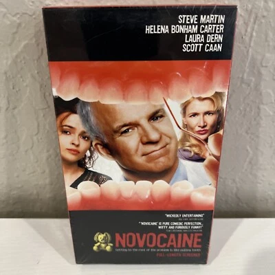 NOVOCAINE VHS SCREENER PROMO DEMO TAPE NEW SEALED RARE STEVE MARTIN LAURA DERN - Image 1 of 4