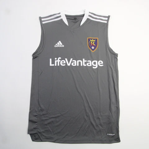 Real Salt Lake adidas Primegreen Sleeveless Shirt Men's Gray New Cover