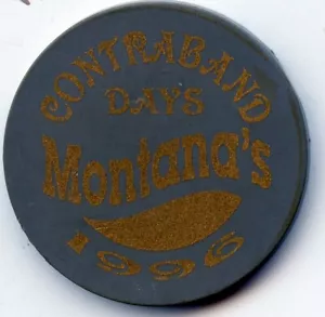 Mardi Gras Doubloon: Montana's 1996 Gray Plastic - Picture 1 of 2