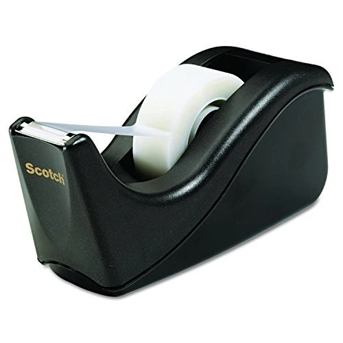 Scotch Desktop Tape Dispenser Black Two-Tone 1 Dispenser/Pack (C60-BK)