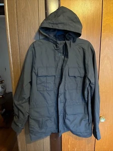 OLD NAVY MENS JACKET WITH HOOD ZIPPER AND SNAPS SIZE L new with tag - Picture 1 of 11
