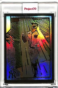 2021 TOPPS PROJECT 70 #696- AARON JUDGE BY JOSHUA VIDES -  RAINBOW FOIL 57/70 - Picture 1 of 3