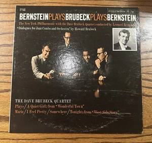 Bernstein Plays Brubeck Plays Bernstein 33 RPM Album Columbia 6-Eye Mono CL 1466 - Picture 1 of 4
