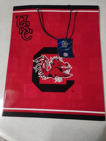 Officially Licensed South Carolina Gamecocks Team Logo Large Gift Bag 12"x15" Cover