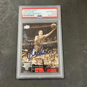 2009-10 Upper Deck #292 Steve Kerr Signed Card AUTO PSA Slabbed Bulls - Picture 1 of 2