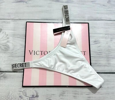 Victoria's Secret Shine Strap  SWIM RHINESTONE THONG BIKINI BOTTOM - Image 1 of 2