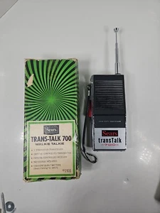Walkie Talkie Sears Trans Talk 700 Cromo De Colección Potencia Probado Usado en Excelente Condición Unidad Única - Imagen 1 de 20