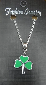 Shamrock Pendant Necklace 18" or 24" Inch Chain Irish Charm St Patricks Day Gift - Picture 1 of 5