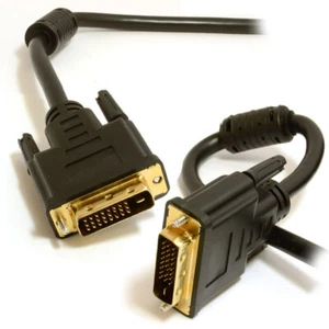DVI - D 24 + 1 Polig Stecker Kabel Dual Link Kabel 1m Schwarz - Bild 1 von 6