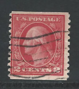 Bigjake: #491, 2 centavos Washington, Perf 10 V - Tipo II - Sin agua - Imagen 1 de 2