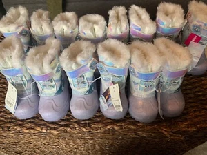 Toddler girls light up purple frozen boots, Choose your size - Picture 1 of 4