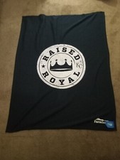 Farmland: Blue Kansas City Royals Baseball "Raised Royal" KC Throw Blanket (New)