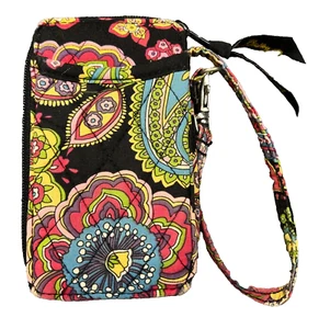 Vera Bradley Cartera Doble Plegable Mujer Acolchada Cremallera Alrededor Muñequera Floral Brillante - Imagen 1 de 10