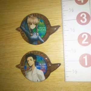 A68623 Steins;Gate / Pukutto badge Rintaro Okabe + Suzuha Amane - Picture 1 of 4