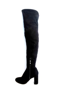Marc Fisher Over The Knee Black Suede Western Style Boots Size 9 - Picture 1 of 8