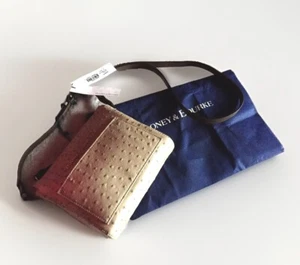 NEU Dooney & Bourke Umhängetasche MARLEE Oyster Grey Ostrich Embossed Leather - Bild 1 von 11