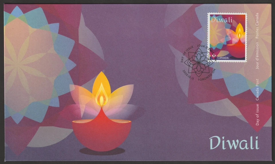 Canada #3251, Diwali, Official First Day Cover, FDC 2020 - Image 1 of 1