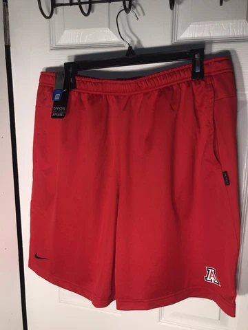 Authentic Nike The University Of Arizona  Men’s Baseball Shorts Size L Red Large Cover