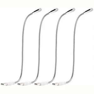 4X Convenient Flexible USB LED Light Reading Laptop Night Fixture Single Lamp - Picture 1 of 15