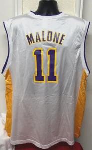 Los Angeles Lakers #11 Karl Malone Reebok Basketball Jersey Men's Sz: XL - Used - Picture 1 of 10