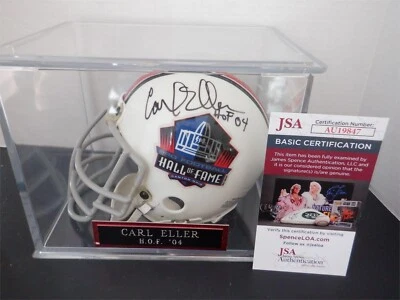 Carl Eller Minnesota Vikings & Lou Creekmore Signed Autographed Mini Helmet HOF - Image 1 of 4