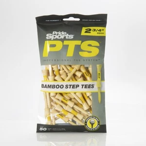 Pride Sports Professional Tee System Step Tees (2 3/4", Bamboo, 50pk) NEW - Picture 1 of 1