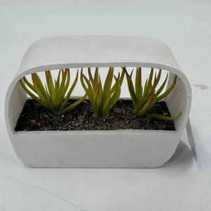 Top Fin weiß Pflanzgefäß Aquarium Dekoration - kleine Kunstpflanze Ornament 4,5" - Bild 1 von 8