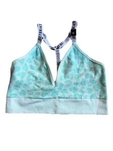 VS perfect Comfort Bralette size Large Aqua Animal Wire Free - Picture 1 of 9