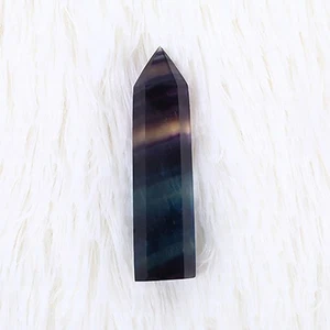 Fluorite Crystal Column Natural Decoration Hexagonal Pillar Stone Rod - Bild 1 von 12