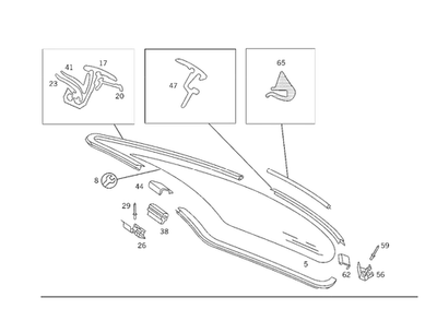 Barra de moldura original Mercedes-Benz 210-670-13-22 Foto 1 de 2