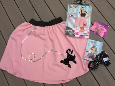 Spirit Halloween Años 50 Caniche Falda Disfraz Adulto Grande L XL 12-16 PLUS ACCESORIO Foto 1 de 4