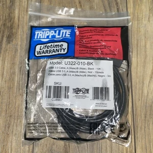 TRIPP LITE 10-Feet USB 3.0 Cable, Black (U322-010-BK, CU8907) - Picture 1 of 2