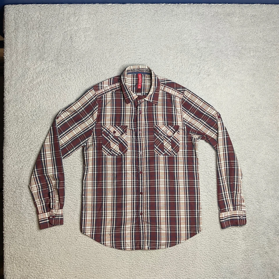 True Rock Red Plaid Long Sleeve Button Down Pockets Shirt Mens M - Image 1 of 4