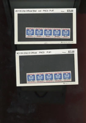 US Stamps Official 122 Coils Strips Collection mnh see dealer card titles (goo12 - Image 1 of 4